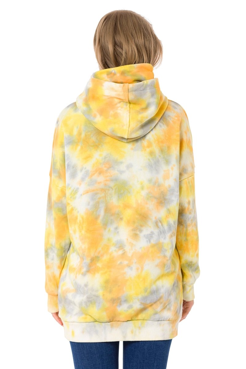 WL346 dames sweatshirt met capuchon met coole merkprint