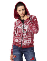 WL352 bluza damska z kapturem rozpinana