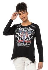 WL354 bluzka damska z kamieniami