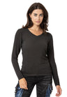 WL355 Dames Longsleeve Basic Shirt met Washeffect