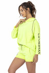 WLK176 ZWART NEONGGROEN DAMES JOGGINGSPAK