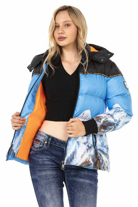 WM119 Women's winter jacket with a razor print