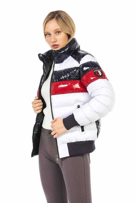 WM120 Damen Winterjacke mit tollem Glanz-Design