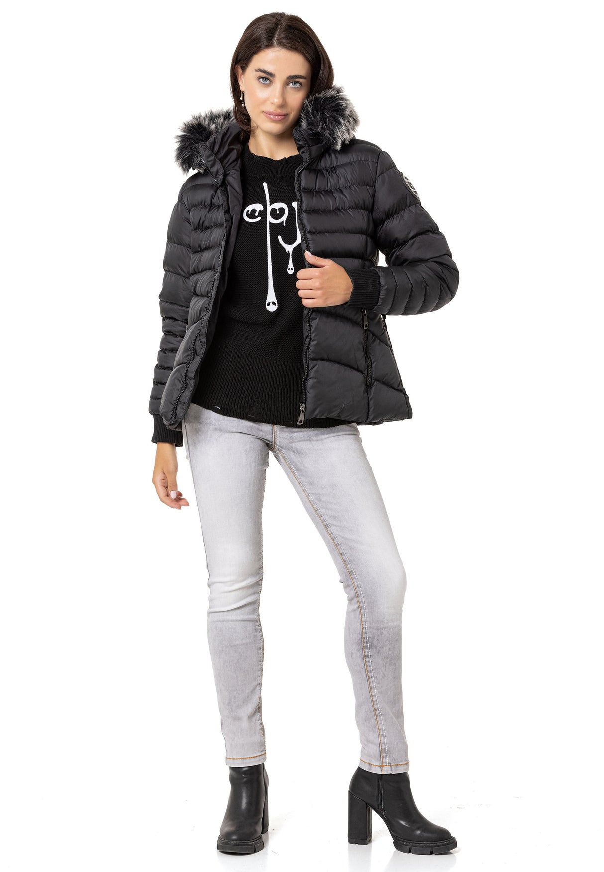 WM132 Chaqueta de invierno para mujeres con capucha