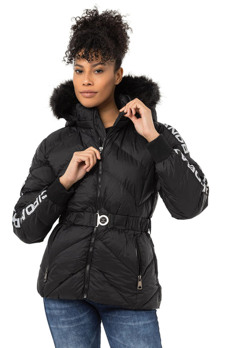 WM133 Damen Winterjacke mit Gürtel