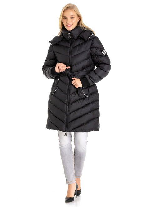 WM135 women's winter jacket quilting coat with removable hood