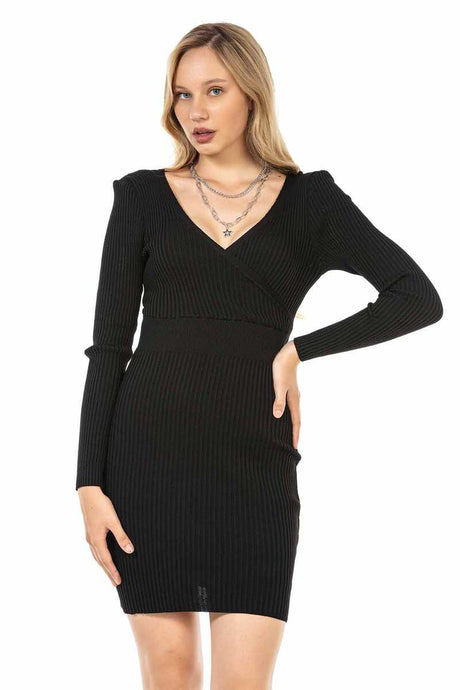 WP222 Dames Jersey-jurk met bilaterale V-neckline