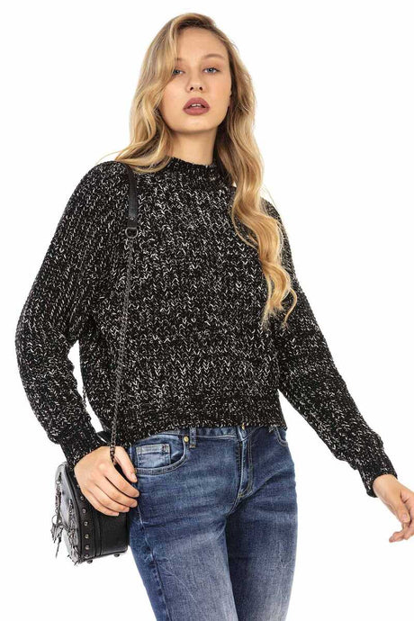 WP237 Damen Pullover Strickpullover in meliertem Design