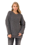 WP240 Damen Strickpullover mit kontrastfarbigem Longsleeve