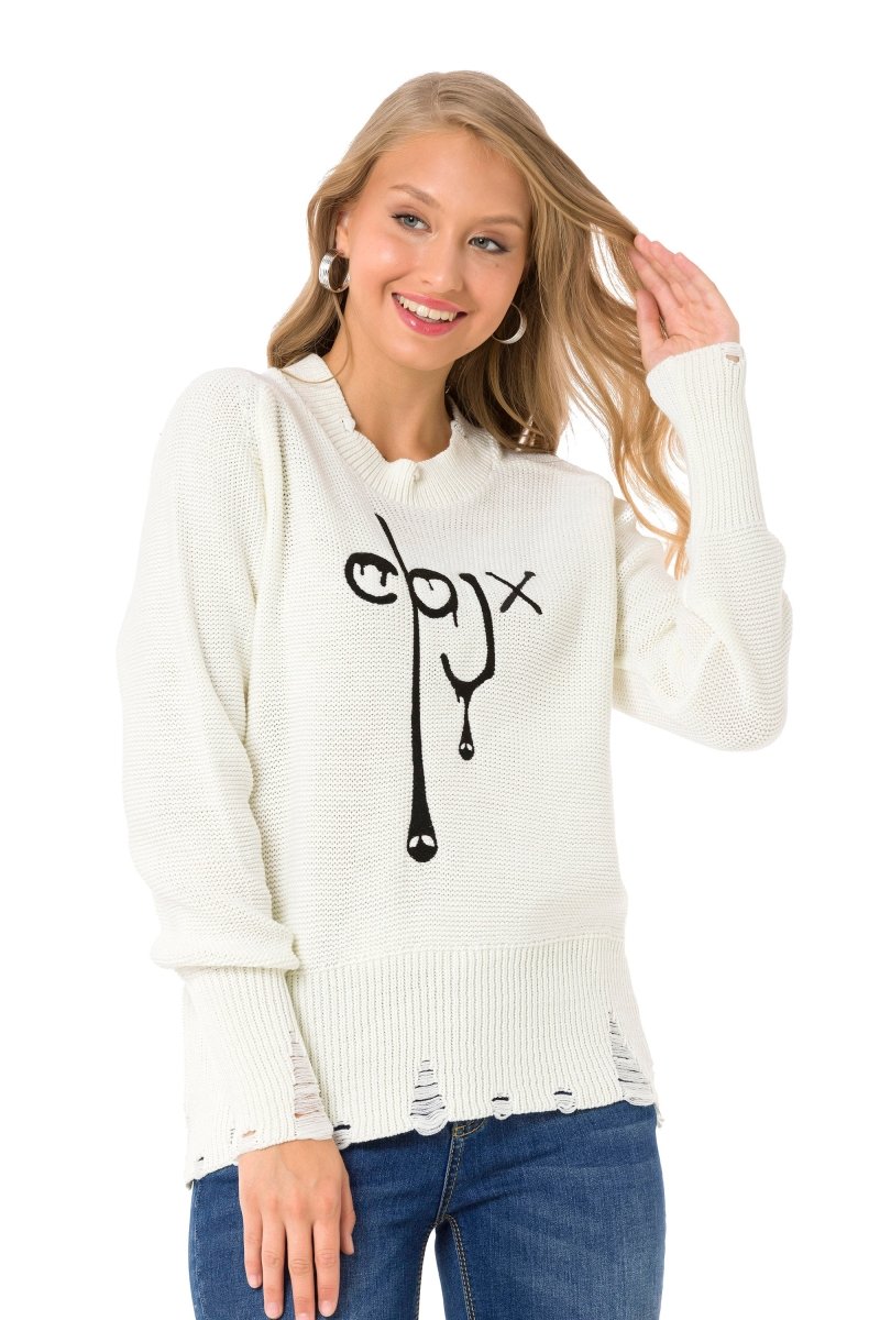 WP255 Women's knit sweater with a modern look