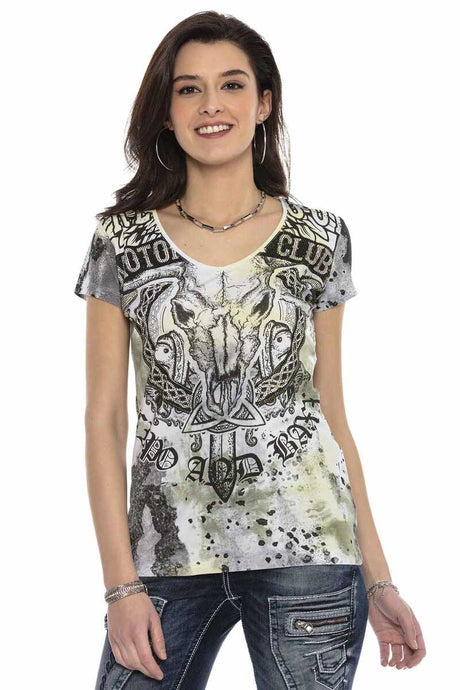 WT301 Dames T-shirt met coole Merkprint