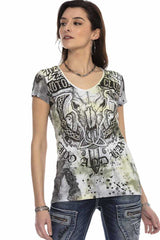 WT301 Dames T-shirt met coole Merkprint