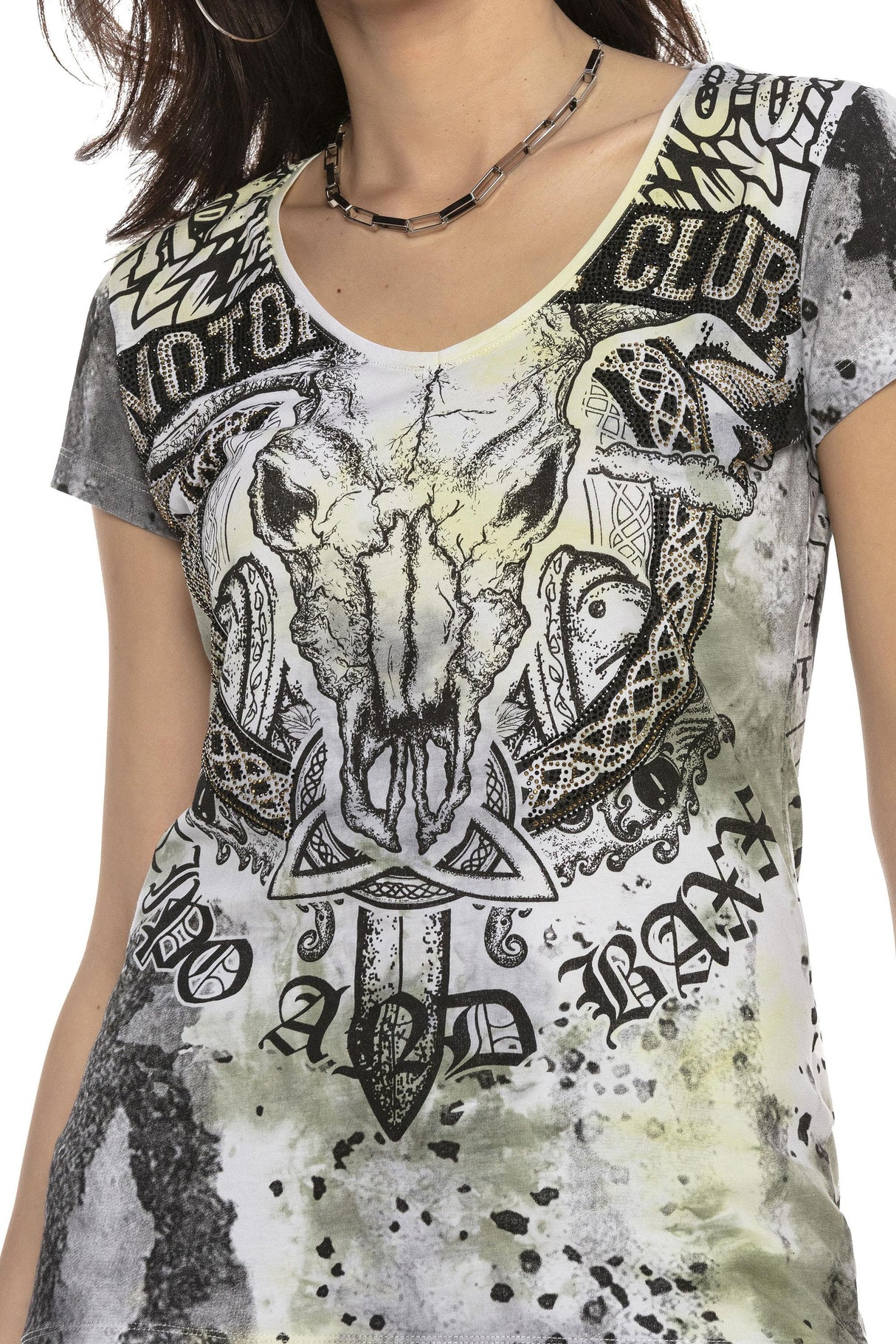 WT301 women T-shirt with cool brand print