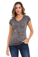 WT344 T-shirt pour femme avec impression voyante