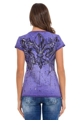 WT345 Women's T-shirt with a fashionable front print