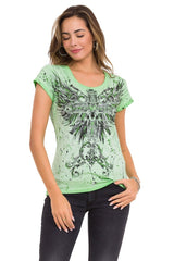 WT345 Women's T-shirt with a fashionable front print