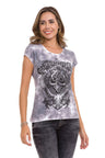 WT352 Dames T-shirt met een modieuze Allover-Print