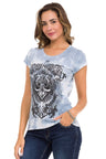 WT352 Dames T-shirt met een modieuze Allover-Print