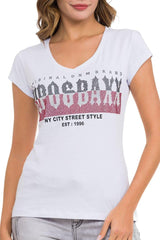 WT358 Ladies t-shirt in glitter look