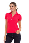 WT361 women's t-shirt with classic polo collar