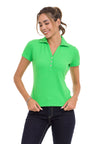 WT361 women's t-shirt with classic polo collar