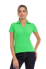 WT361 women's t-shirt with classic polo collar