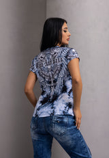 WT384 T-shirt damski z nadrukiem 